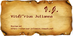 Vitárius Julianna névjegykártya